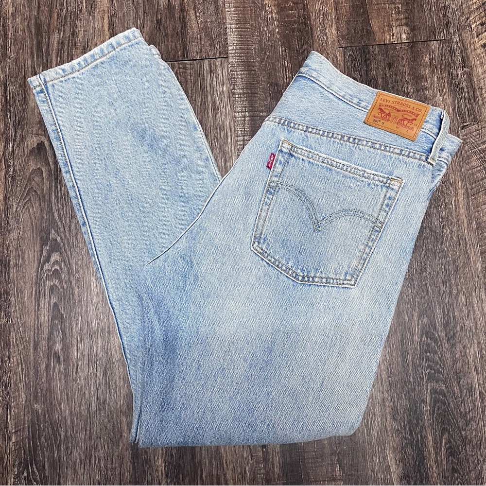 NEW Levi's 501 Premium Women's Skinny Fit Jeans 32x28 Distressed Grunge